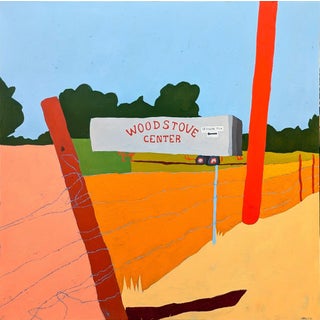 Jacob Spacek “American Rural, Signed #3” Contemporary Colorful Country Landscape Painting, 2025 For Sale