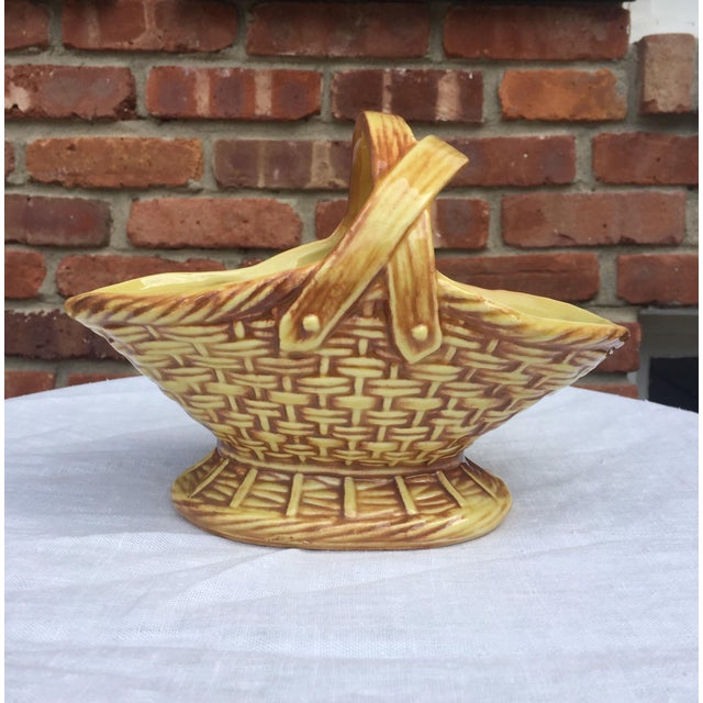 Vintage McCoy Pottery Handled Basket Chairish