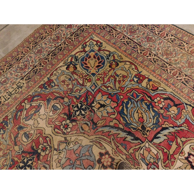 1900 - 1909 1900s Antique Persian Rug For Sale - Image 5 of 13