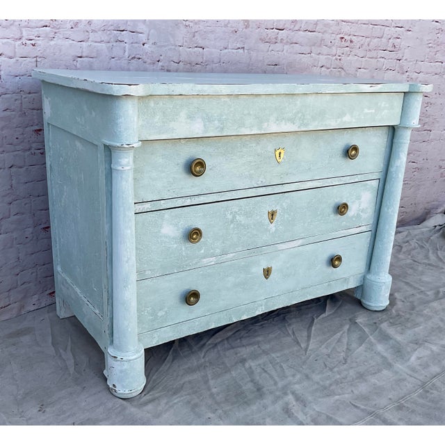 Early 19th Century Early 19th Century French Empire Painted Commode For Sale - Image 5 of 10