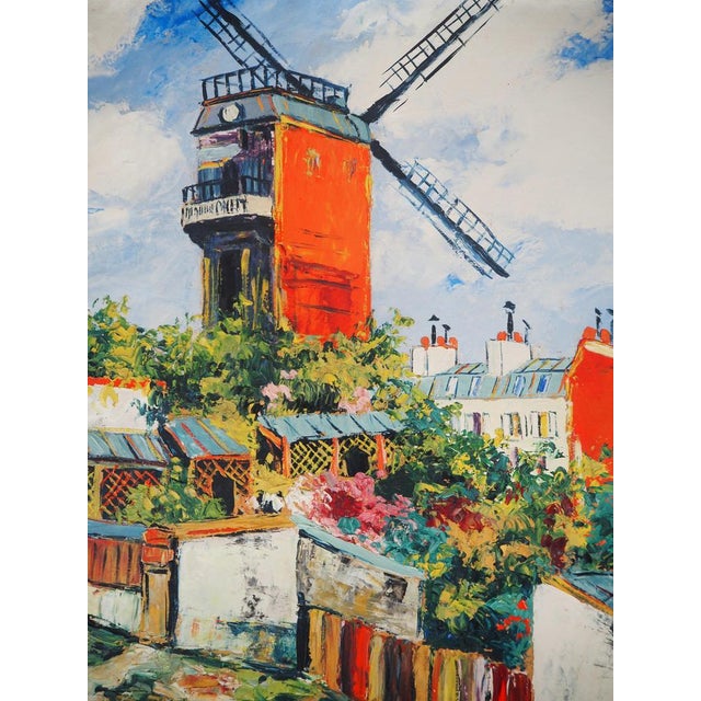 Elisée Maclet, Montmartre Moulin de la Galette, 1930, Oil on Panel, Framed For Sale - Image 6 of 9