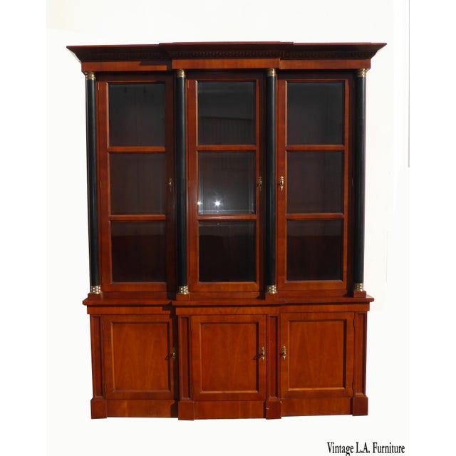 Vintage Baker Furniture Federal Style Solid Wood China Hutch