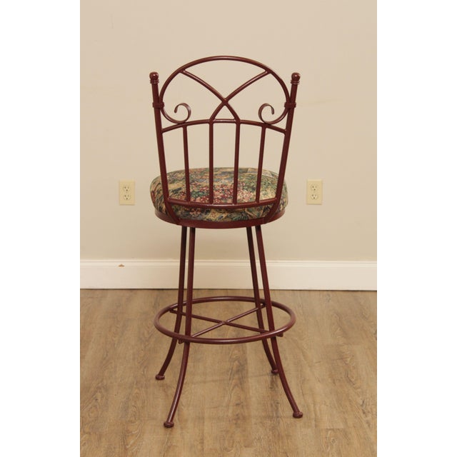 Tempo Industries Wrought Iron Swivel Bar Stools A Pair Chairish