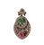 Vintage Natural Ruby, Emerald and Diamond Earrings- 925 Sterling Silver For Sale In New York - Image 6 of 10
