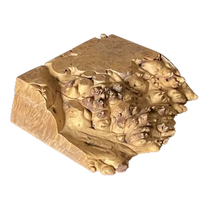1990s Decorative Box in Birdseye Maple Burl by Michael Elkan