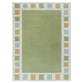 Doris Leslie Blau Vintage Swedish Flat Weave Rug by Bitte Ahlgren For Sale