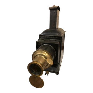 Late 19th Century German Brass “Magic Lantern” Projector With Original Oil Lamp