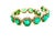 Late 20th Century Bochic “Capri” Vintage Zambian Emerald & Diamond Bracelet Set 18K Gold & Silver For Sale - Image 5 of 13