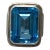 Late 20th Century 20 Carat Swiss Blue Topaz Cocktail Ring Set in Sterling Silver, Size 9.5 For Sale