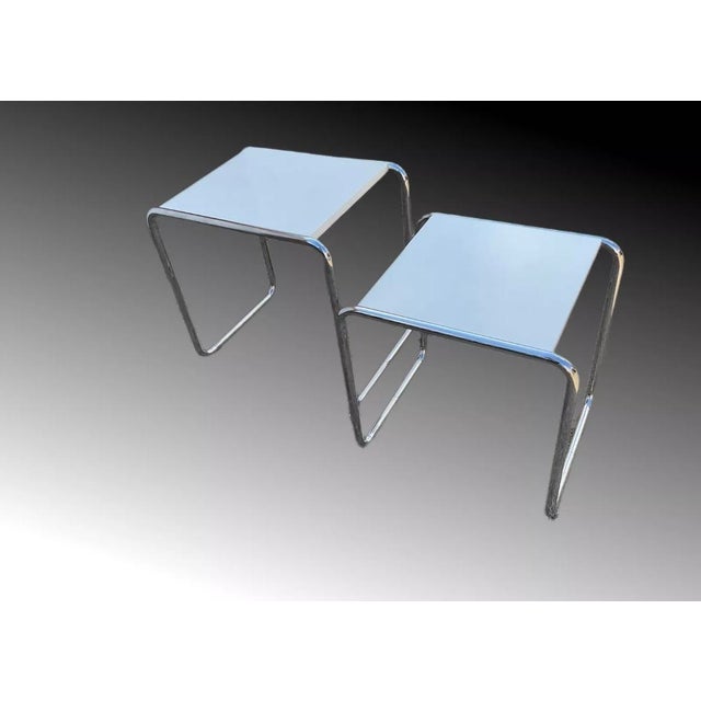 Thonet Bauhaus B 9A and B Side Tables by Marcel Breuer for Thonet, Set of 2 For Sale - Image 4 of 18