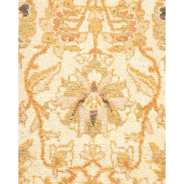 Traditional Mogul Collection Hand-Knotted Area Rug - Ivory 4' 1" x 6' 2" For Sale - Image 3 of 9
