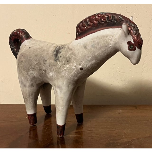Mid-Century Modern Italian Mid-Century Modern Pottery Horse Sculpture Circa 1960 For Sale - Image 3 of 12