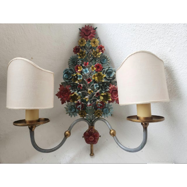 Large Vintage Gild Wall Lamp from CIANI Firenze, Italy, 1960s, Set of 3 For Sale - Image 13 of 18