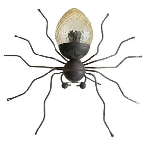 Italian Yellow Glass Lucky Charm Spider Sconce from Illuminazione Rossini, 1960s