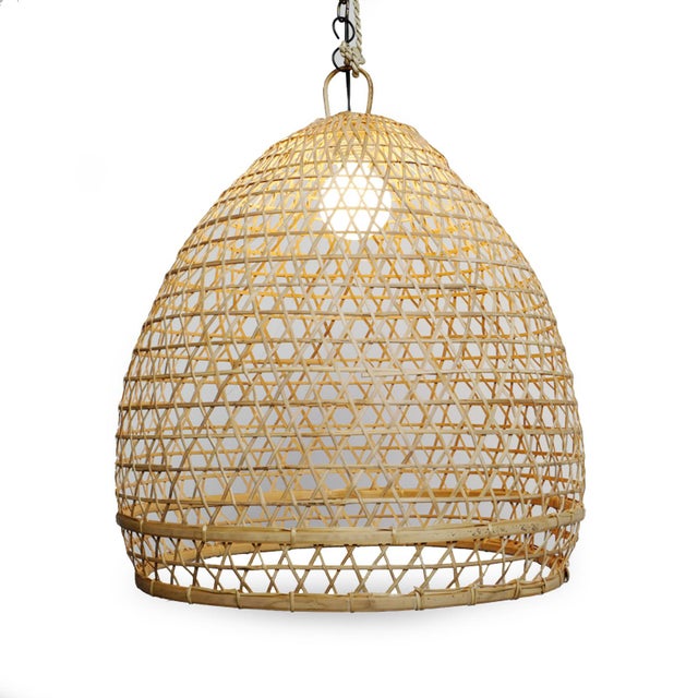 Wicker Fish Basket Lantern Large Chairish
