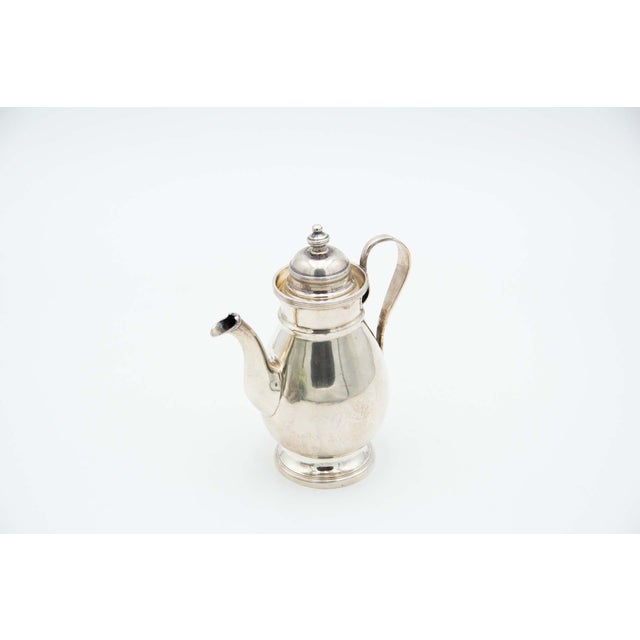 Plain Silver Kettle with Fixed Handle For Sale - Image 4 of 4