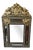 Louis XIV Style Mirror with Blackened Wood and Repoussé Gilt Metal Panels, 1870s For Sale