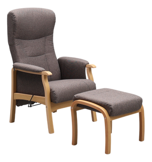 Set of Lounge Chair with Ottoman by Hjort Knudsen, 1980s