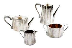 Victorian Silver Plated Tea and Coffee Service Set - 4 Piece Set