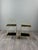Metal Vintage Side Tables in Gilt Metal with Glazed Ceramic Tops, 1960s, Set of 2 For Sale - Image 7 of 12