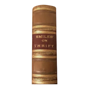 Book titled "Thrift" by Samuel Smiles Leather Binding, London 1875