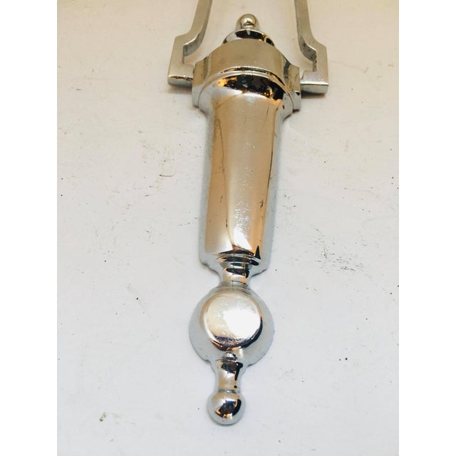1960s Traditional Style Chrome Door Knocker For Sale - Image 4 of 5