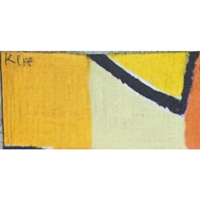 Mid-Century Modern Paul Klee Limited Edition Lithograph "Signs in Yellow" Framed Coa For Sale - Image 3 of 7