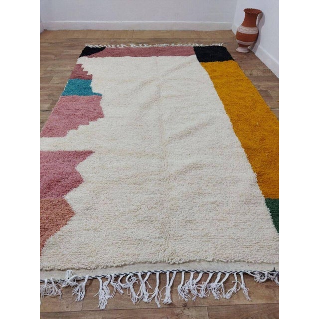 1980s Handmade Vintage Moroccan Berber Rug 6.2' X 9.8', 1980s For Sale - Image 5 of 6