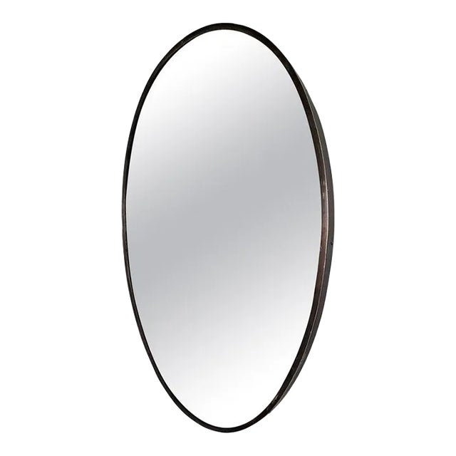 1950s Italian Brass Frame Mirror For Sale