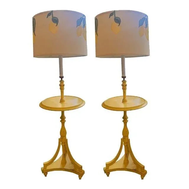 Vintage 1960s Wood Floor Lamps - a Pair For Sale In Providence - Image 6 of 6