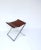 Metal Leather and Chrome Campaign Bench or Stool For Sale - Image 7 of 13