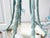 Tiffany Blue Vintage French Tiffany Blue and Gold Gilt Tole Metal Chandelier With Clear Crystals For Sale - Image 8 of 11