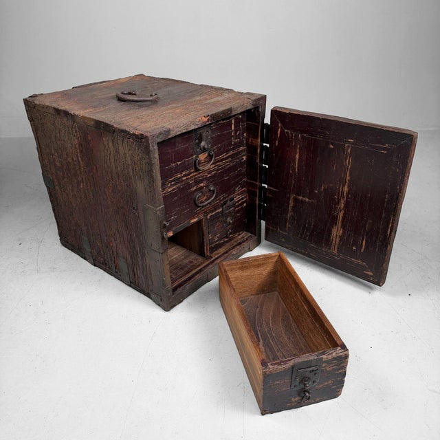 Antique Japanese Portable Chest, 1800 For Sale - Image 12 of 16