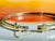Mid Century 18k Yellow Gold Florentine Finish Diamond and Crescent Bangle Bracelet For Sale - Image 11 of 15
