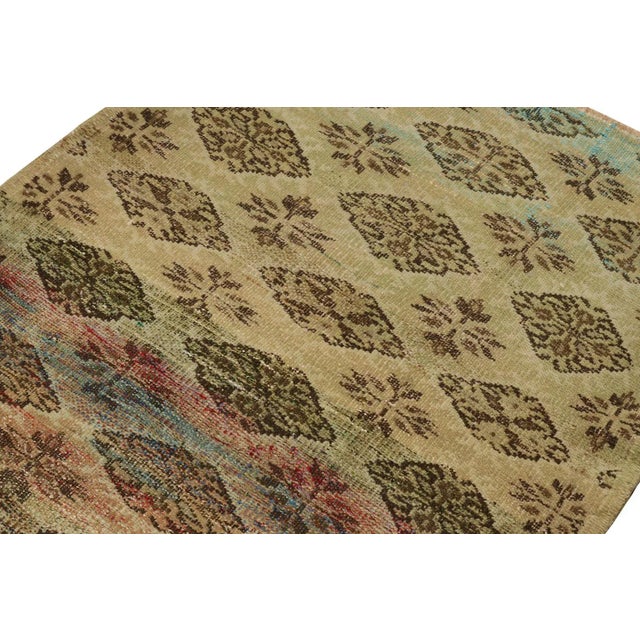 Rug & Kilim Distressed Style Zeki Muren Rug in Beige-Brown Patterns by Rug & Kilim For Sale - Image 4 of 7