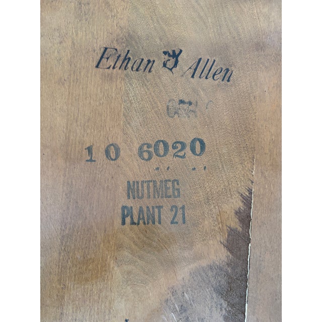 Ethan Allen Nutmeg Maple Windsor Brace Back Side Chairs - Set of 4 For Sale - Image 12 of 12