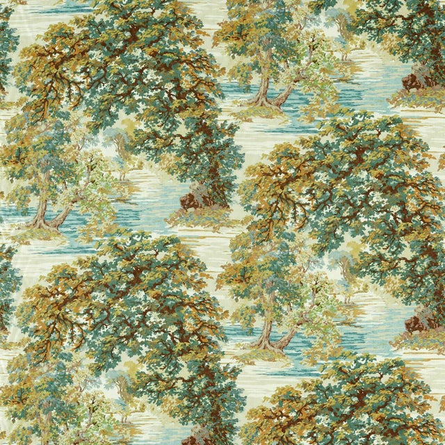 Sanderson Ancient Canopy Fabric in Moss For Sale