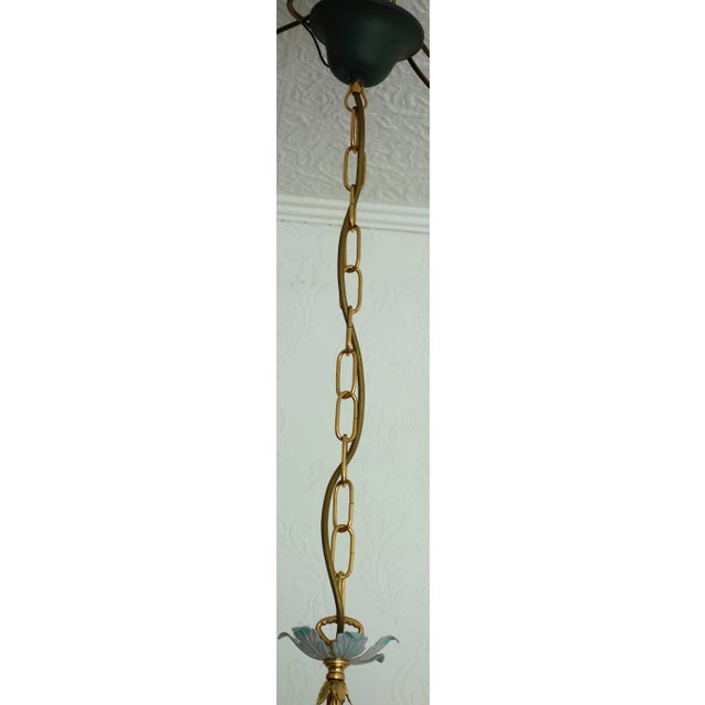 Italian Brass and Glass Lead Crystal Chandelier from Artigian Fabbrica Lambadari, 1960s For Sale - Image 6 of 16