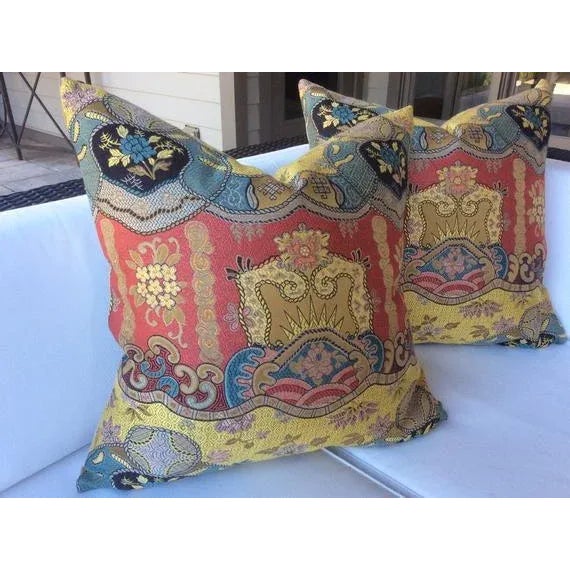 Clarence House “Dragon Empress” Pillows - a Pair For Sale - Image 4 of 4
