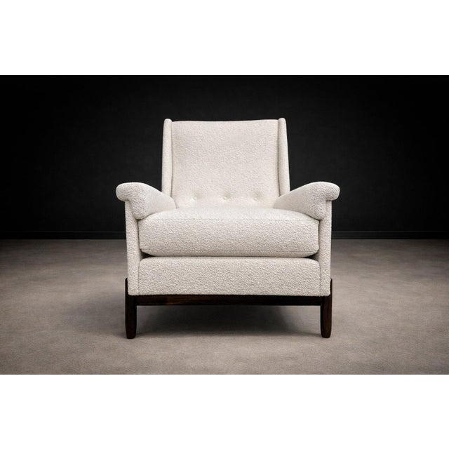 1960s Jorge Jabour Club Chair in Brazilian Rosewood and Bouclé, 1960s - Lot 233 For Sale - Image 5 of 15