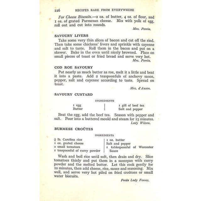 1930s "Recipes Rare From Everywhere" 1933 Peto, Mrs. Geoffrey [Collected By] For Sale - Image 5 of 11