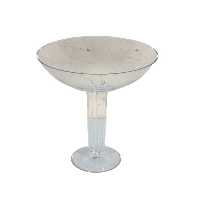 Contemporary Late 20th Century Rosenthal German Crystal Glass Centerpiece Pedestal Bowl Compote Riser For Sale - Image 3 of 12