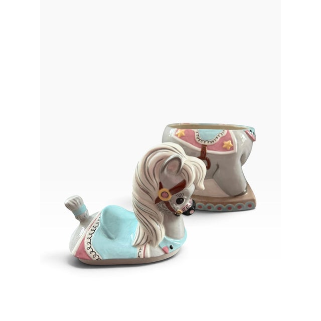 1950s Vintage 1956 Alberta’s Hobby Horse Cookie Jar, Carousel Horse For Sale - Image 5 of 7
