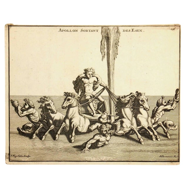 Simon Henri Thomassin "Apollo Emerging From the Waters" Print For Sale