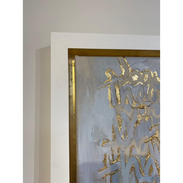 Christina Major Christina Major Oil on Canvas of Jackie O with Gold Leaf 49 x 51 2021 For Sale - Image 4 of 12