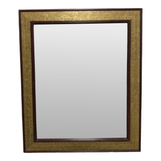 Vintage Gold Accented Wall Mirror For Sale