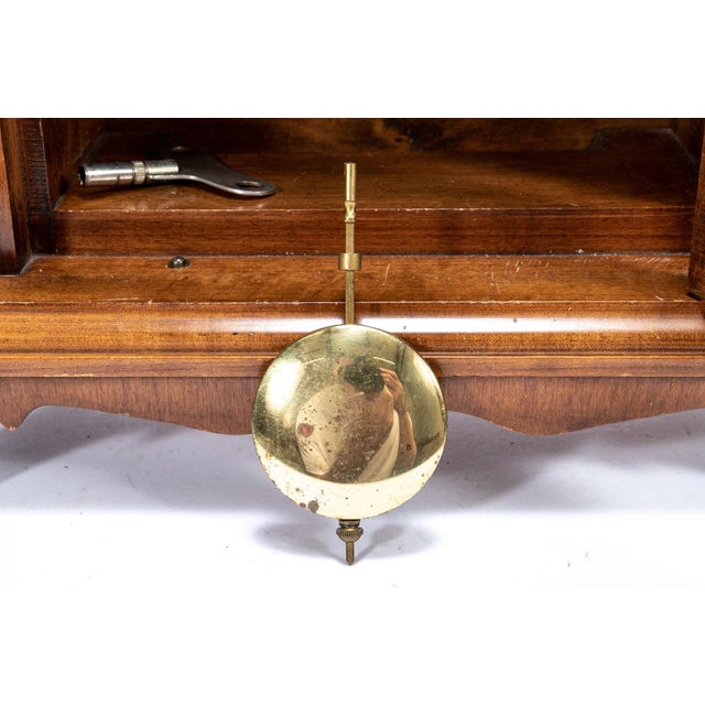 Antique Mahogany Daneker Pillar and Scroll Mantel Clock For Sale - Image 12 of 12