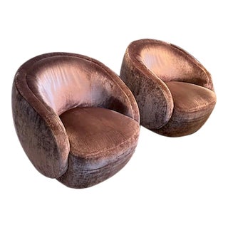 Kelly Wearstler Attributed Wetherly Swivel Chairs - a Pair For Sale