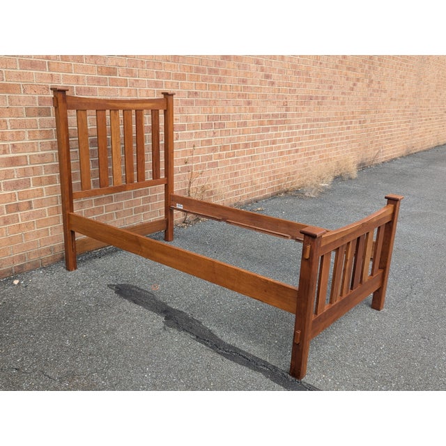 Lexington Cherry Wood Twin Size Bedframe For Sale - Image 13 of 15