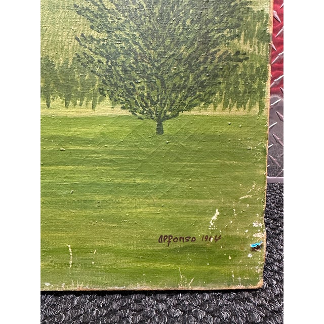 Beautiful vintage oil painting 1964 in unaltered condition.